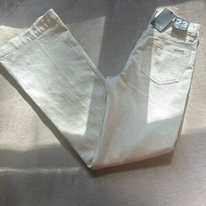 Joe’s high rise flare off white 23. 34 inch inseam.